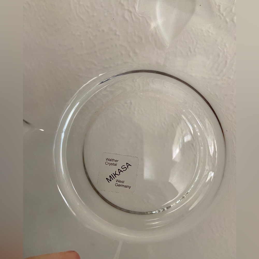 walther crystal mikasa west germany carmen '80's heavy serving bowl - Picture 2 of 16